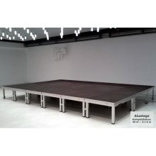 (Bild für) Alustage Komplettbühne Aludeck Light 30 m², 6 x 5 m, Höhe 40 cm, In- und Outdoor, TÜV geprüft