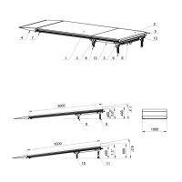 (Bild für) Alustage Bühnen-Rampe PDJ3 für Höhen von 40-60 cm