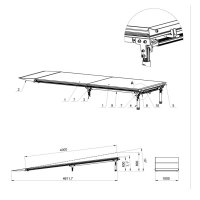 (Bild für) Alustage Bühnen-Rampe PDJ4, für Höhen von 60-80 cm