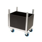 (image for) nivtec Leg Transport Trolley for Small Parts, 64 x 48 cm with sidewalls